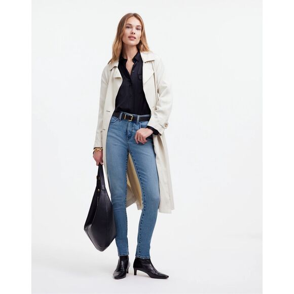 MADEWELL Women’s Light Blue 10” High-Rise Roadtripper Authentic Skinny Jeans Siz - Picture 1 of 12